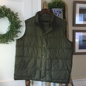 Men’s Lands’ End Puffer vest - Olive - XXL